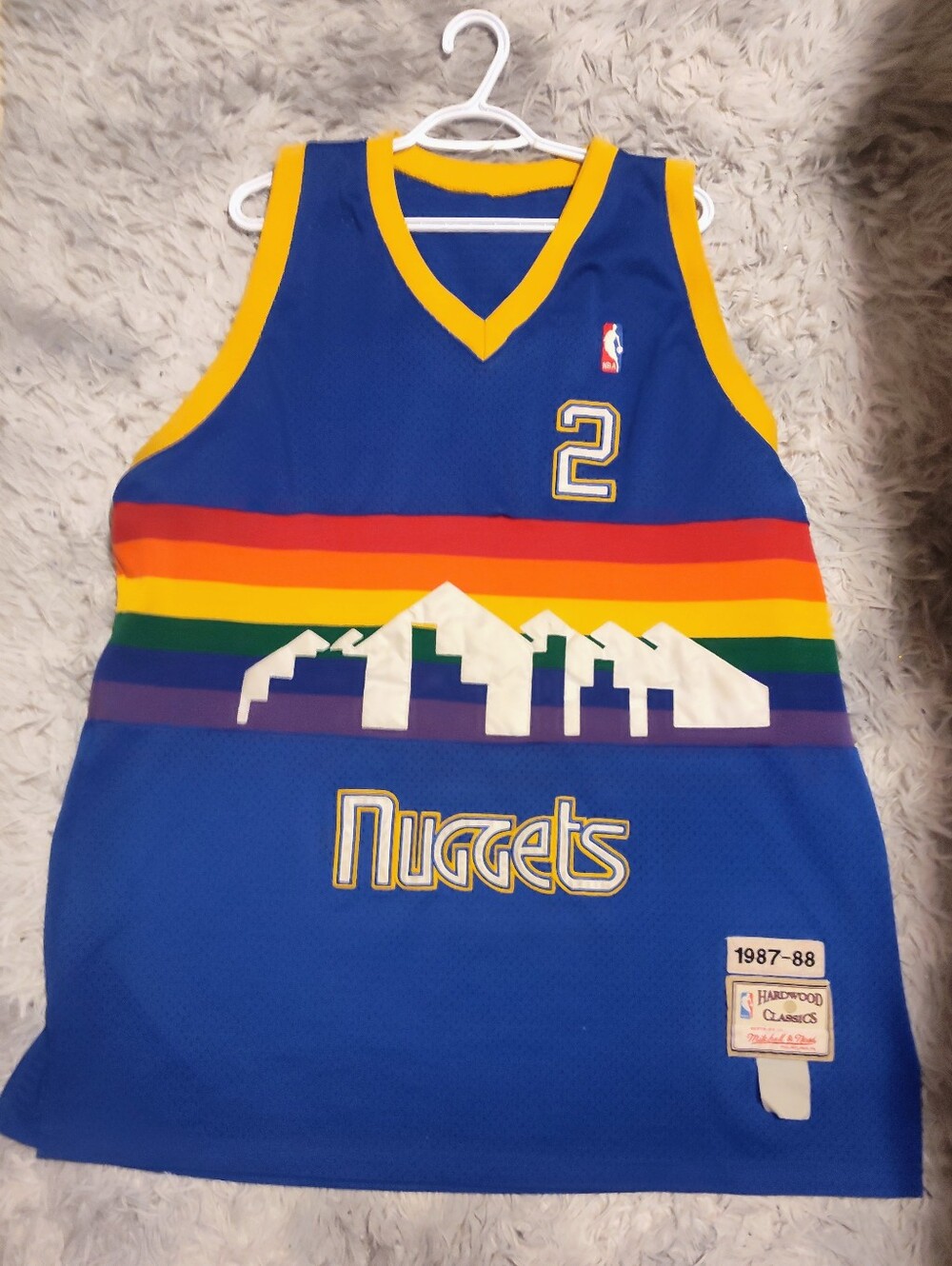 Rare Alex English Denver Nuggets Authentic Jersey Mitchell & Ness retro remake